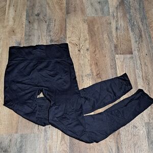 PINK Active Victoria's Secret Black Seamless Ribbed Leggings Size XS